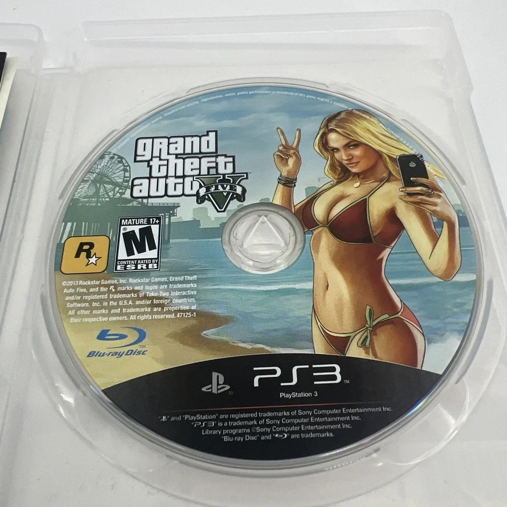 Grand Theft Auto V (PlayStation 3, 2013) CIB w/Map & Manual Tested Working